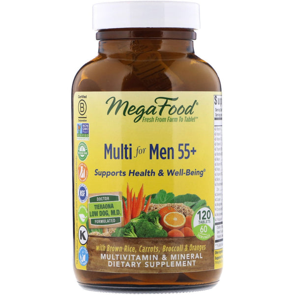 MegaFood, Multi for Men 55+, 120 Tablets - The Supplement Shop