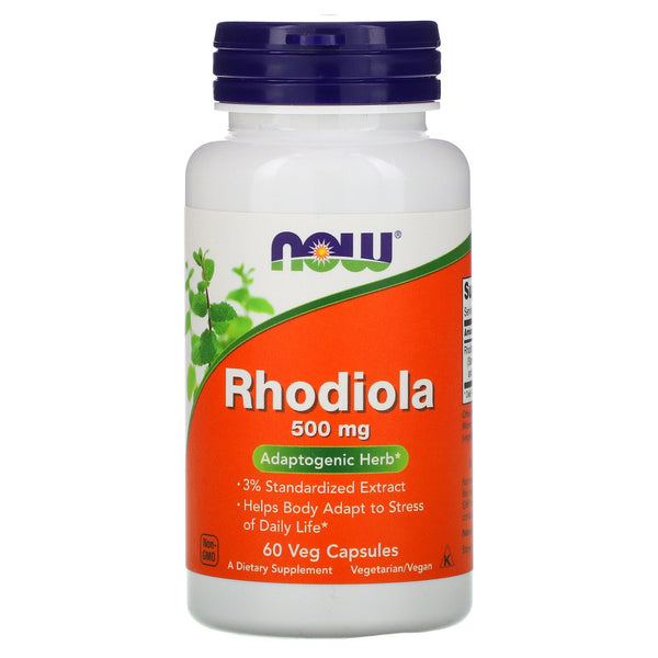 Now Foods, Rhodiola, 500 mg, 60 Veg Capsules - The Supplement Shop