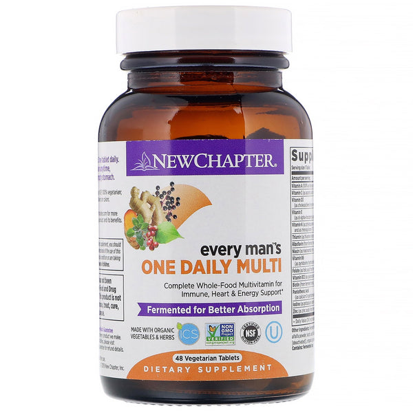 New Chapter, Every Man's One Daily Multi, 48 Vegetarian Tablets - The Supplement Shop