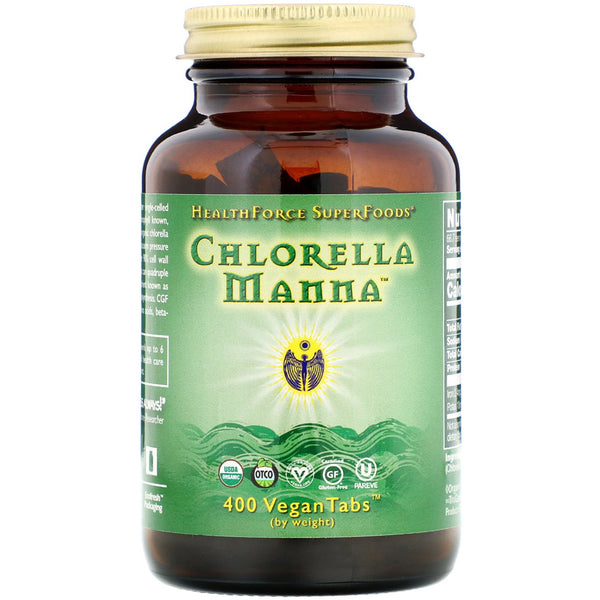 HealthForce Superfoods, Chlorella Manna, 400 VeganTabs - The Supplement Shop
