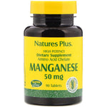 Nature's Plus, Manganese, 50 mg, 90 Tablets - The Supplement Shop
