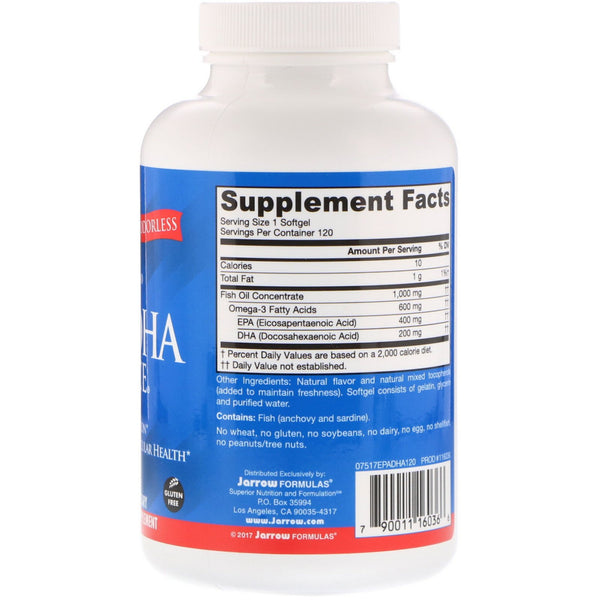 Jarrow Formulas, EPA-DHA Balance, 120 Softgels - The Supplement Shop