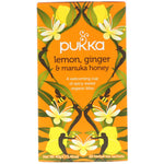 Pukka Herbs, Lemon Ginger & Manuka Honey Tea, Caffeine Free, 20 Herbal Tea Sachets, 1.41 oz (40 g) - The Supplement Shop