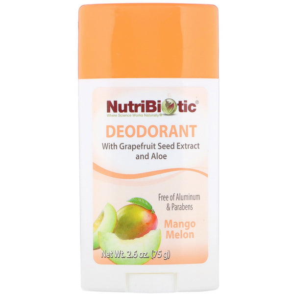 NutriBiotic, Deodorant, Mango Melon, 2.6 oz (75 g) - The Supplement Shop
