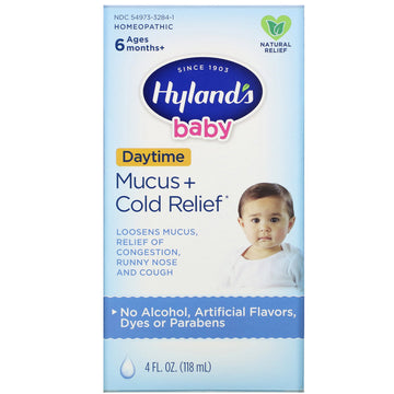Hyland's, Baby, Mucus + Cold Relief, Daytime, Ages 6 Months +, 4 fl oz (118 ml)