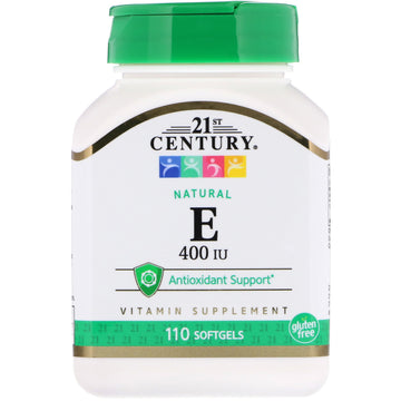 21st Century, E, Natural, 400 IU, 110 Softgels