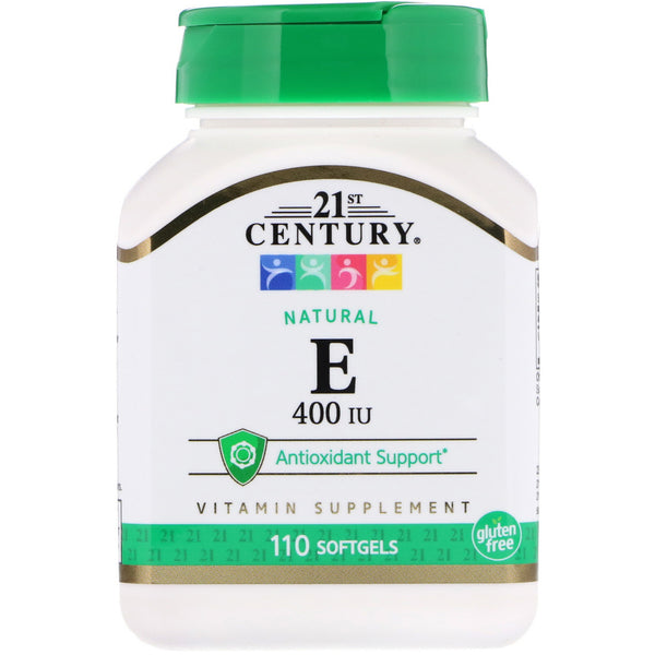 21st Century, E, Natural, 400 IU, 110 Softgels - The Supplement Shop
