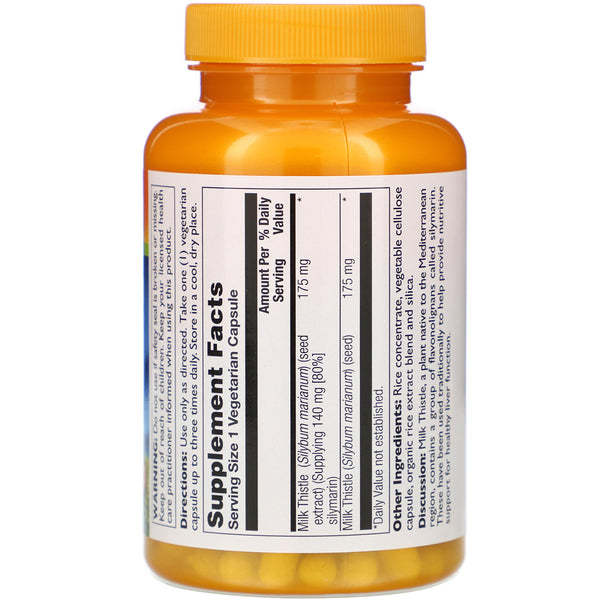 Thompson, Milk Thistle, 175 mg, 120 Vegetarian Capsules - The Supplement Shop