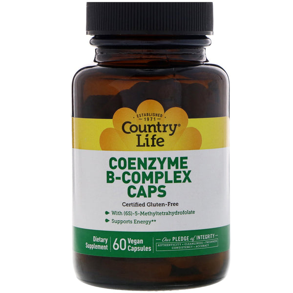 Country Life, Coenzyme B-Complex Caps, 60 Vegan Capsules - The Supplement Shop