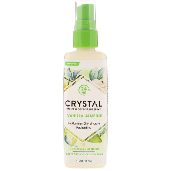 Crystal Body Deodorant, Mineral Deodorant Spray, Vanilla Jasmine, 4 fl oz (118 ml) - The Supplement Shop