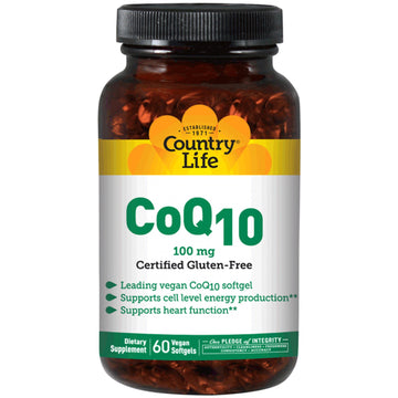 Country Life, CoQ10, 100 mg, 120 Vegan Softgels