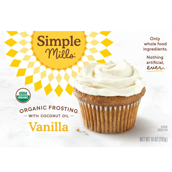 Simple Mills, Organic, Vanilla Frosting with Coconut Oil, 10 oz (283 g) - The Supplement Shop