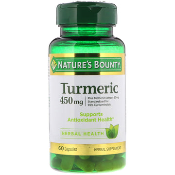 Nature's Bounty, Turmeric, 450 mg, 60 Capsules