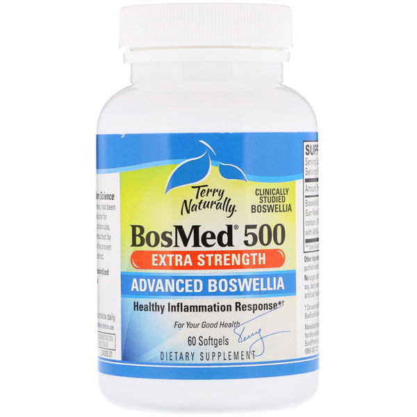 EuroPharma, Terry Naturally, BosMed 500, Extra Strength, Advanced Boswellia, 500 mg, 60 Softgels - The Supplement Shop