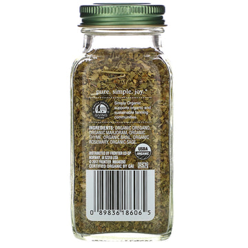 Simply Organic, Italian Seasoning, 0.95 oz (27 g)