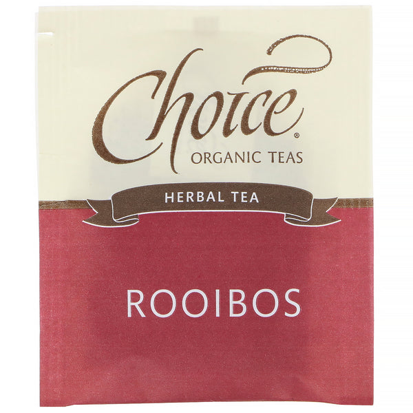 Choice Organic Teas, Herbal Tea, Organic, Rooibos, Caffeine-Free, 16 Tea Bags, 1.12 oz (32 g) - The Supplement Shop