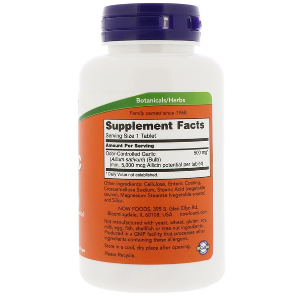 Now Foods, Garlic 5000, 90 Tablets - The Supplement Shop