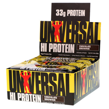 Universal Nutrition, Hi Protein Bar, Chocolate Brownie, 16 Bars, 3 oz (85 g) Each