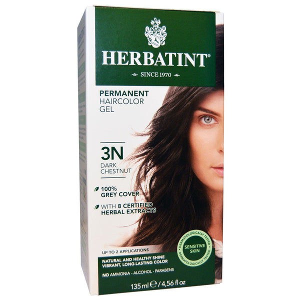 Herbatint, Permanent Hair Color, 3N, Dark Chestnut, 4.56 fl oz (135 ml) - The Supplement Shop
