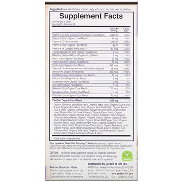 Garden of Life, Organics, Men's Once Daily, Whole Food Multivitamin, 60 Vegan Tablets