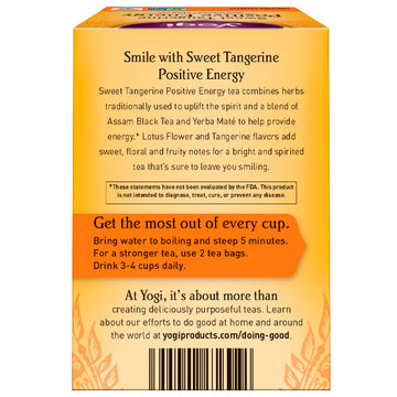 Yogi Tea, Positive Energy, Sweet Tangerine, 16 Tea Bags, 1.02 oz (29 g)