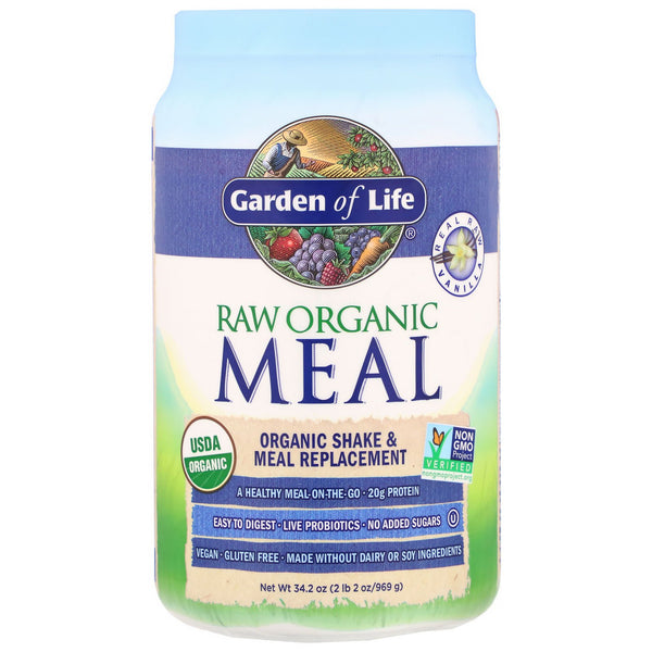 Garden of Life, RAW Organic Meal, Shake & Meal Replacement, Vanilla, 34.2 oz (969 g) - The Supplement Shop