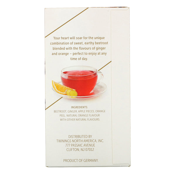 Twinings, Nourish Herbal Tea, Beetroot, Orange & Ginger, Caffeine Free, 18 Tea Bags, 1.27 oz (36 g) - The Supplement Shop