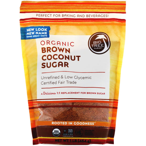 Big Tree Farms, Organic Brown Coconut Sugar, 1 lb (454 g) - The Supplement Shop