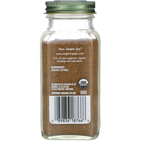 Simply Organic, Ground Nutmeg, 2.30 oz (65 g)