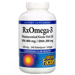 Natural Factors, Rx Omega-3 Factors, EPA 400 mg/DHA 200 mg, 240 Softgels - The Supplement Shop
