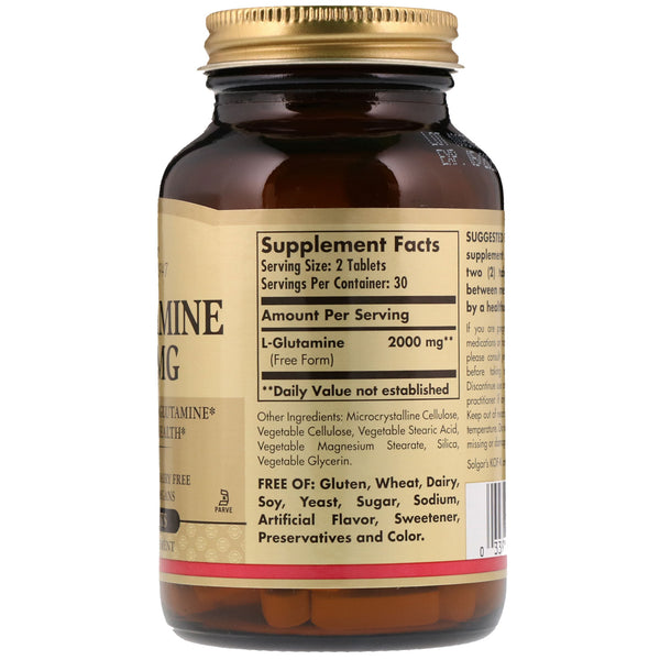 Solgar, L-Glutamine, 1000 mg, 60 Tablets - The Supplement Shop