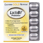 California Gold Nutrition, LactoBif Probiotics, 5 Billion CFU, 60 Veggie Capsules - The Supplement Shop