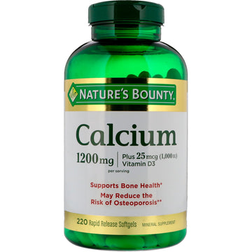 Nature's Bounty, Calcium Plus Vitamin D3, 1,200 mg, 220 Rapid Release Softgels