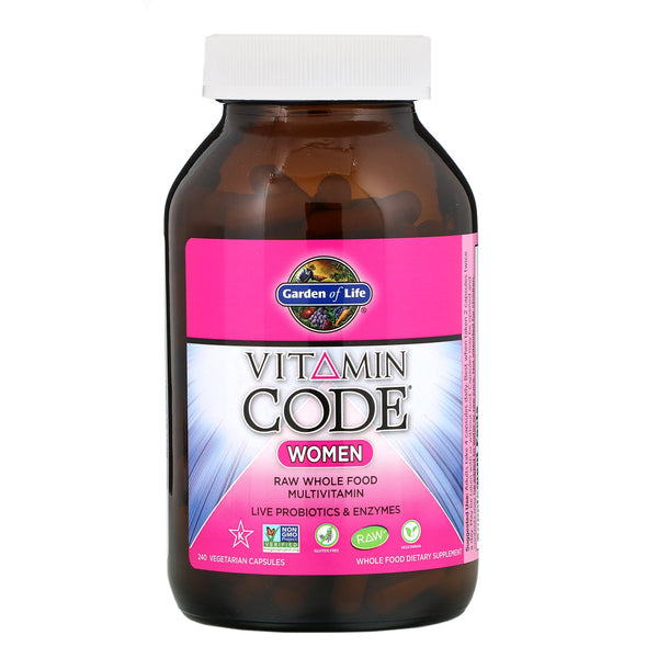 Garden of Life, Vitamin Code, Women, 240 Vegetarian Capsules - The Supplement Shop