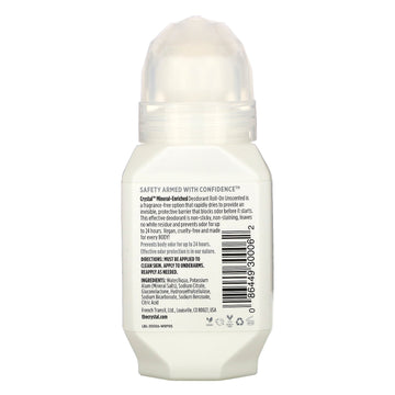 CRYSTAL, Mineral-Enriched Deodorant Roll-On, Unscented, 2.25 fl oz (66 ml)