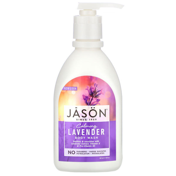 Jason Natural, Body Wash, Calming Lavender, 30 fl oz (887 ml) - The Supplement Shop