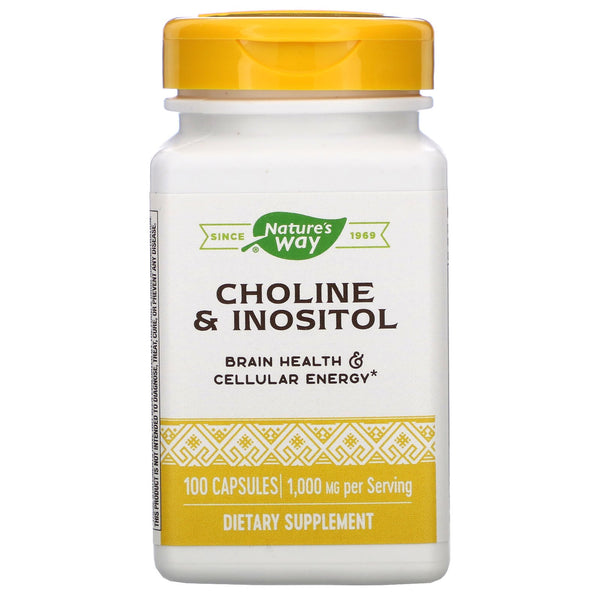 Nature's Way, Choline & Inositol, 1,000 mg, 100 Capsules - The Supplement Shop