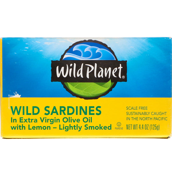 Wild Planet, Wild Sardines In Extra Virgin Oil with Lemon, 4.4 oz (125 g) - The Supplement Shop