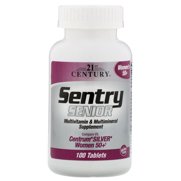 21st Century, Sentry Senior, Multivitamin & Multimineral Supplement, Women 50+, 100 Tablets - The Supplement Shop