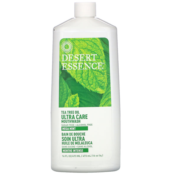 Desert Essence, Ultra Care Mouthwash, Mega Mint, 16 fl oz (473 ml) - The Supplement Shop
