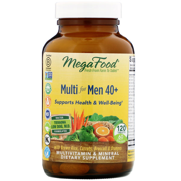 MegaFood, Multi for Men 40+, 120 Tablets - The Supplement Shop