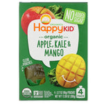 Happy Family Organics, Happy Kid, Organic Apple, Kale & Mango, 4 Pouches, 3.17 oz (90 g) Each - The Supplement Shop