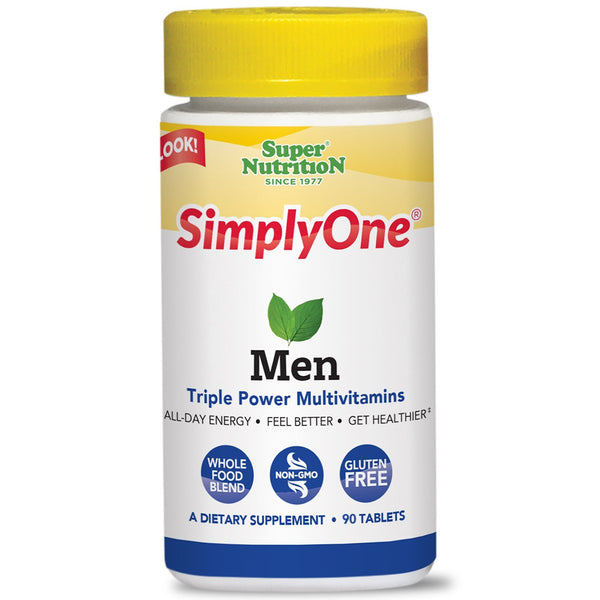 Super Nutrition, SimplyOne, Men, Triple Power Multivitamins, 90 Tablets - The Supplement Shop