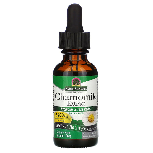 Nature's Answer, Chamomile Extract, Alcohol Free, 2,400 mg, 1 fl oz (30 ml) - The Supplement Shop