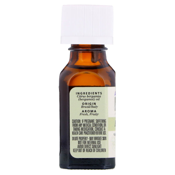 Aura Cacia, 100% Pure Essential Oil, Bergamot, .5 fl oz (15 ml) - The Supplement Shop