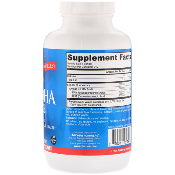 Jarrow Formulas, EPA-DHA Balance, 240 Softgels - The Supplement Shop