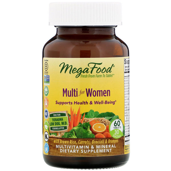 MegaFood, Multi for Women, 60 Tablets - The Supplement Shop