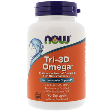 Now Foods, Tri-3D Omega, 330 EPA/220 DHA, 90 Softgels