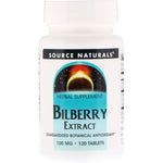 Source Naturals, Bilberry Extract, 100 mg, 120 Tablets - The Supplement Shop