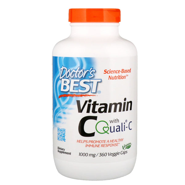 Doctor's Best, Vitamin C with Quali-C, 1,000 mg, 360 Veggie Caps - The Supplement Shop